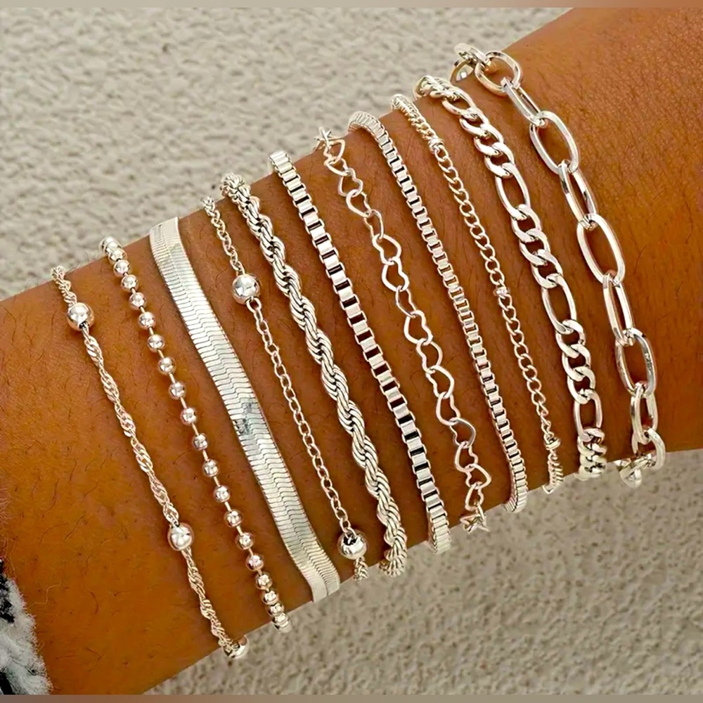 Sterling Silver Plated Bracelet ⭐️Sold Separately⭐️ Leave Choice In The Comments